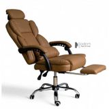 Ghế làm việc nệm PVC có gác chân tựa đầu CR4117-P