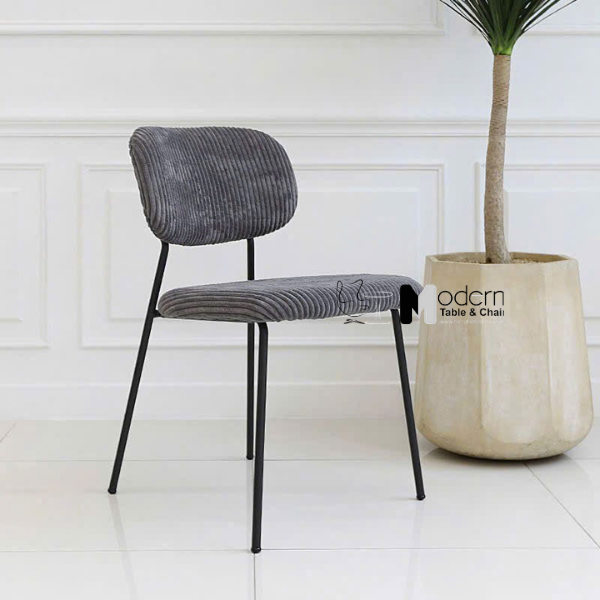 Ghế nhà hàng nệm vải chân sắt có nệm xếp chồng CC3012-F