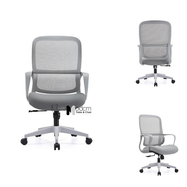 Ghế nhân viên khung xám có giá đỡ cột sống CE4550-2M
