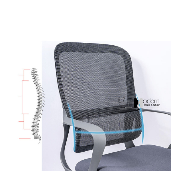 Ghế nhân viên khung xám có giá đỡ cột sống CE4550-2M