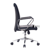 Ghế xoay nhân viên lưng trung nệm PVC gật gù CE4601-P