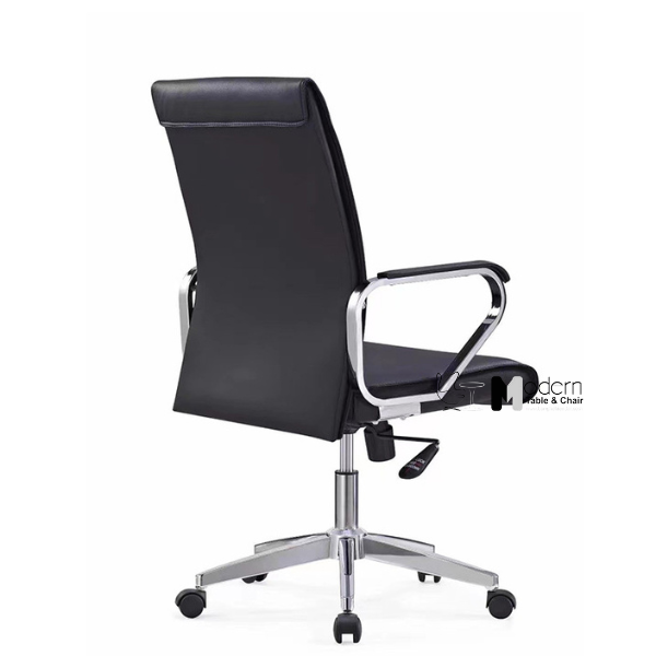 Ghế xoay nhân viên lưng trung nệm PVC gật gù CE4601-P