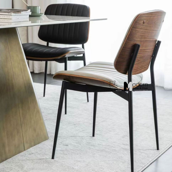 Ghế bàn ăn bọc nệm simili thân Polywood ECO 48A-P