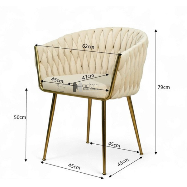 Ghế ăn nệm vải nhung sang trọng LARA 3B-F