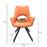 Ghế ăn có nệm chân chụm thân xoay CRAB 5A-P