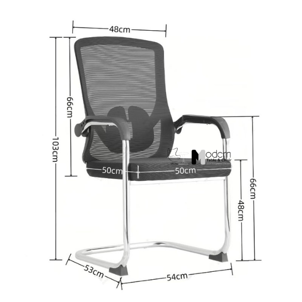 Ghế phòng họp chân quỳ lưng lưới nhỏ gọn CV4552-M