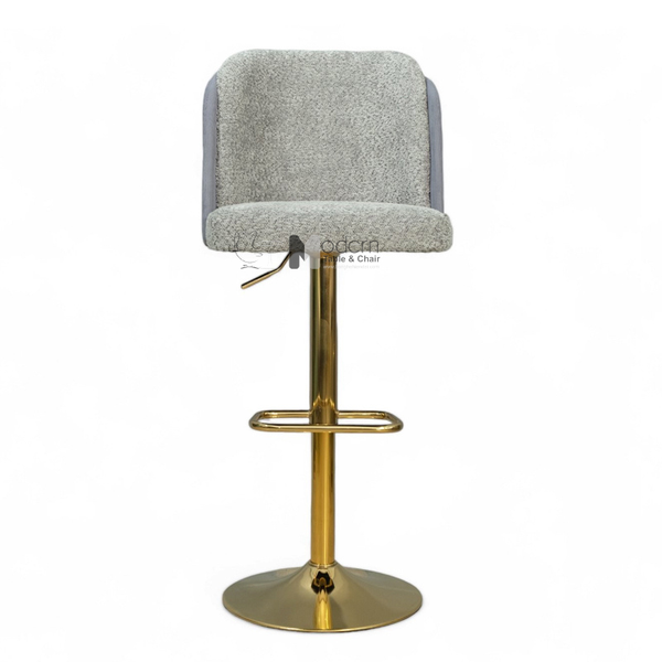 Ghế bar tiếp khách nệm vải chân mạ vàng CB2293B-F