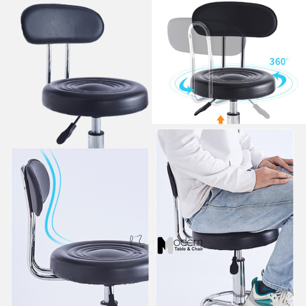 Ghế quầy bar chân tăng giảm có lưng tựa CB2256-PS