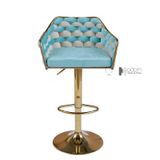 Ghế quầy bar chân vàng nệm vải nhung cao cấp CB2165B-F