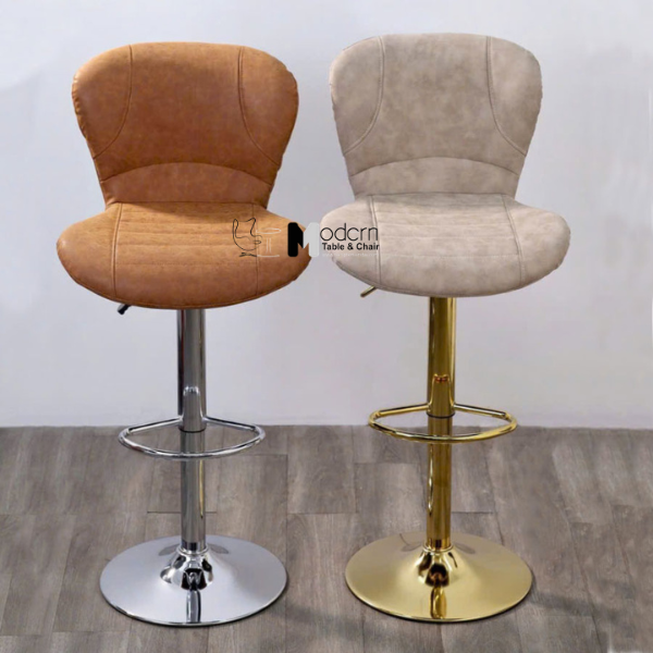 Ghế quầy bar xoay hiện đại chân mạ chrome CB2304-P