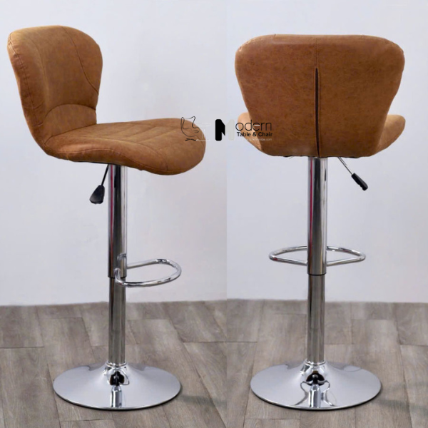 Ghế quầy bar xoay hiện đại chân mạ chrome CB2304-P