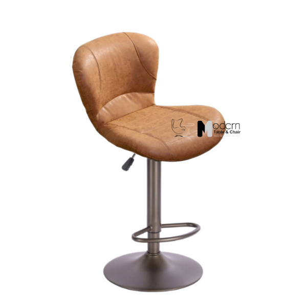 Ghế quầy bar xoay chân xám nâu hiện đại CB2304D-P