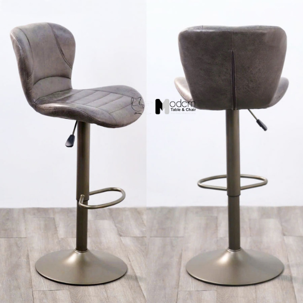 Ghế quầy bar xoay chân xám nâu hiện đại CB2304D-P