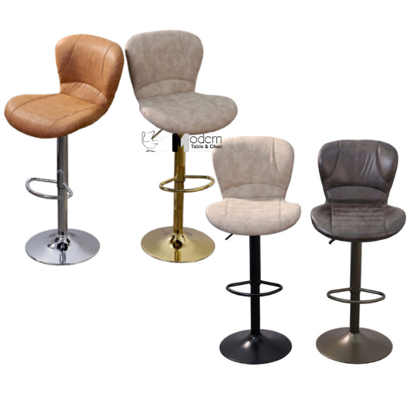Ghế quầy bar xoay chân xám nâu hiện đại CB2304D-P