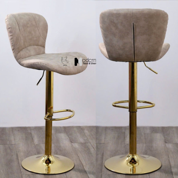 Ghế quầy tiếp khách xoay chân vàng CB2304B-P