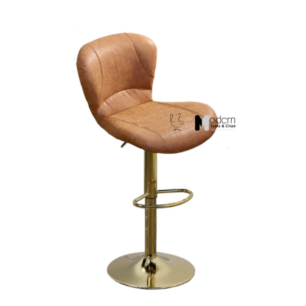 Ghế quầy tiếp khách xoay chân vàng CB2304B-P