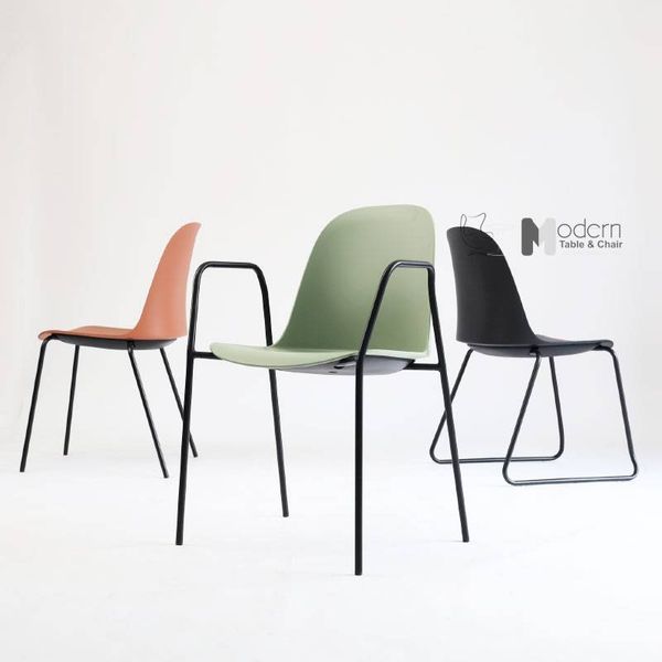 Ghế thân nhựa chân sắt có tay CC1578-S