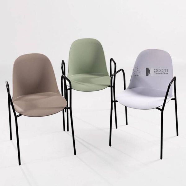 Ghế thân nhựa chân sắt có tay CC1578-S