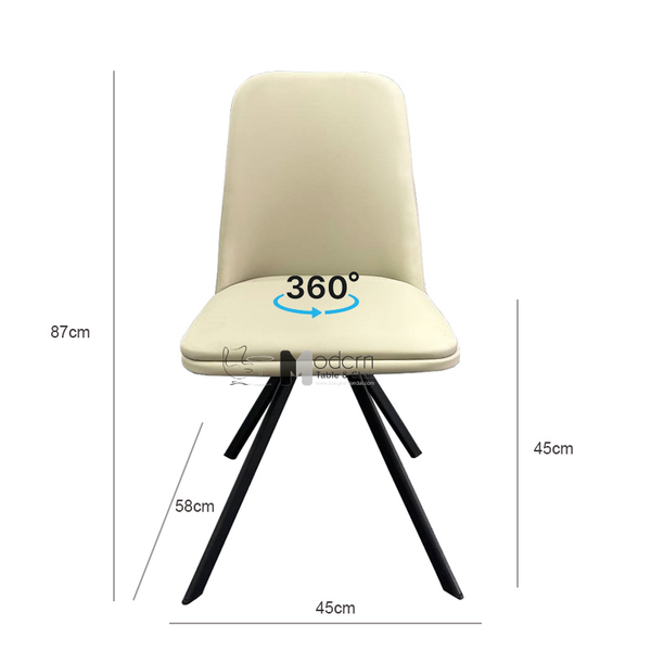 Ghế ăn pantry thân xoay bọc nệm CRAB 4A-P