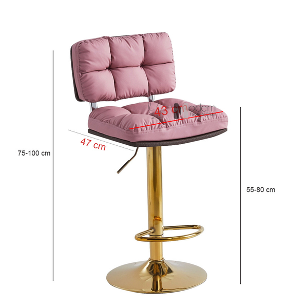 Ghế ngồi bàn bar chân tăng giảm nệm PU CB2296B-P