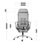 Ghế văn phòng lưng cao có tựa đầu gác chân điều chỉnh CR4329-2M