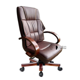 Ghế xoay giám đốc chân gỗ hiện đại giá rẻ CM4604-P