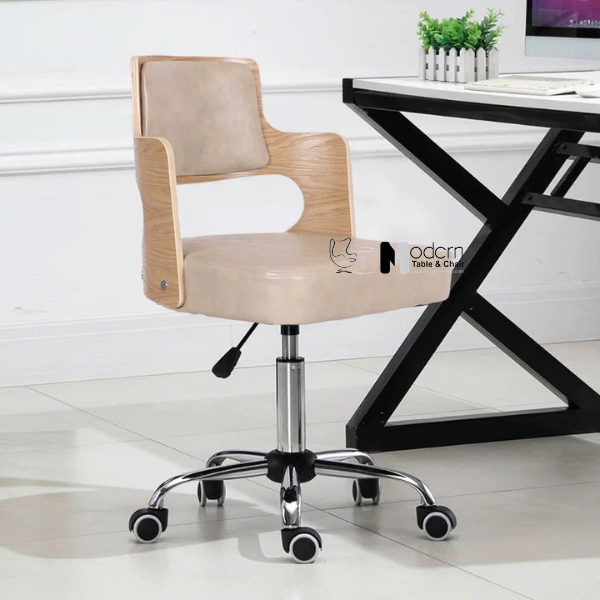 Ghế xoay làm việc thân gỗ nhỏ gọn CB2301-2P