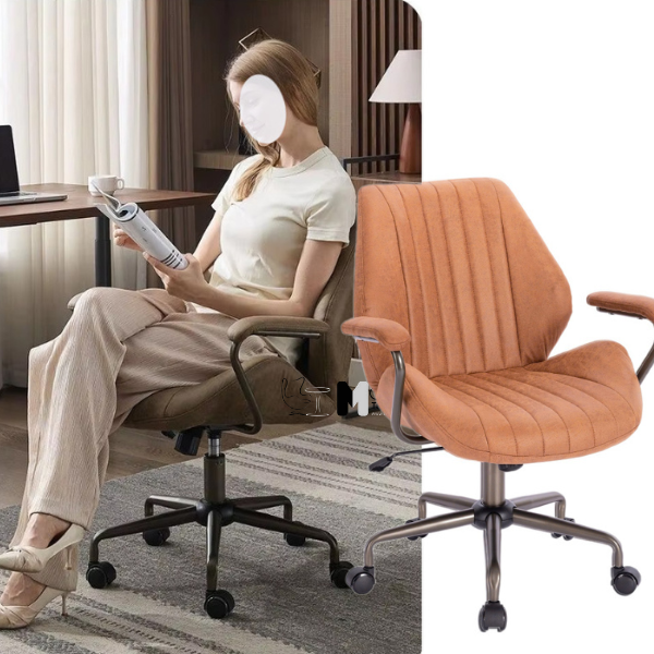 Ghế xoay nhân viên nệm PVC hiện đại CE1031-P