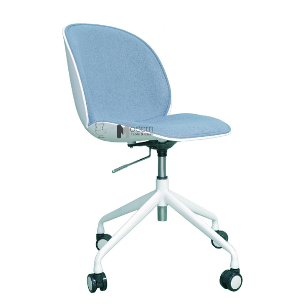 Ghế xoay lưng nhựa nệm vải Beetle 7-F1