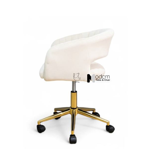 Ghế xoay tư vấn nệm vải nhung chân vàng CE1030-F