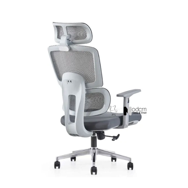 Ghế xoay văn phòng lưng cao màu xám hiện đại CM4553-2M