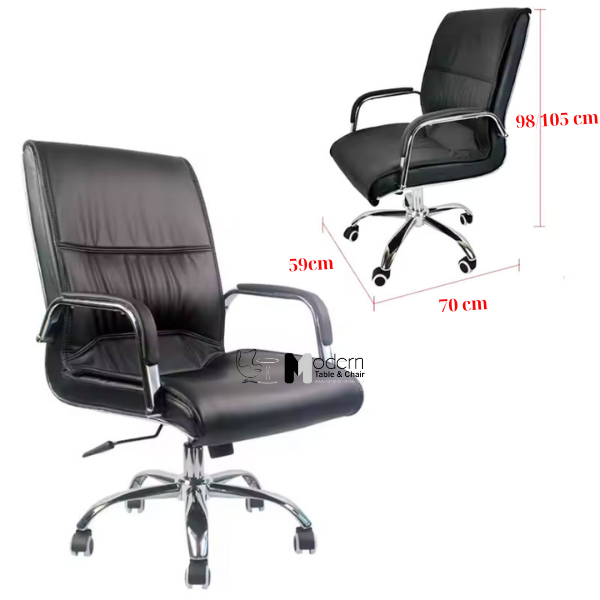 Ghế xoay văn phòng lưng trung nệm dày CE4605-P