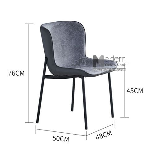 Ghế ăn nệm vải lưng da ECO 1A-FP