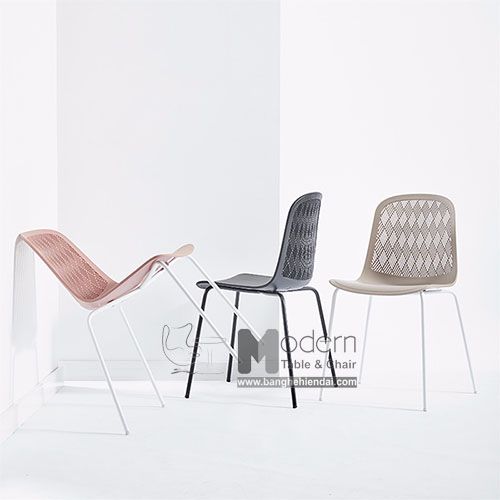 Ghế ăn thân nhựa lưới chân sắt CC3008-S