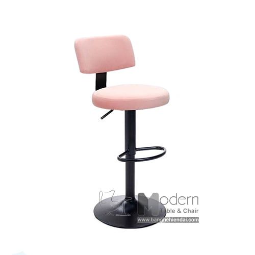 Ghế bar chân sắt đen nệm nhung CB2268A-F