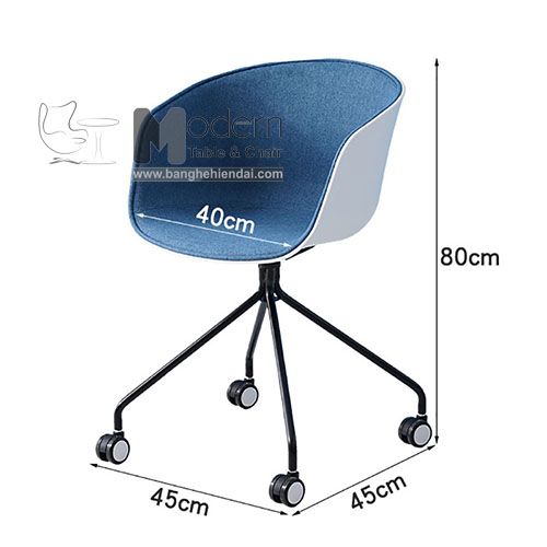 Ghế họp lưng nhựa nệm vải AAC-F1