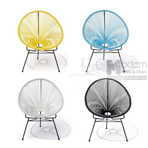 Bộ bàn thư giãn hồ bơi 2 ghế Platner Acapulco