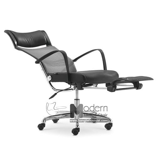 CR4302-M | Ghế văn phòng lưng lưới có gác chân danh cho giám đốc HCM