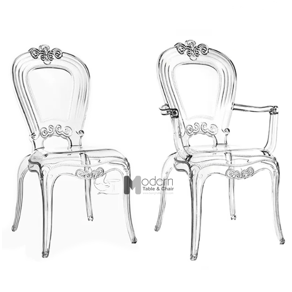 Ghế ăn nhà hàng nhựa trong suốt Ghost 2A-PC