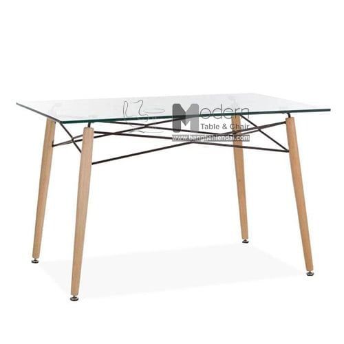 Bộ bàn ăn mặt kính 6 ghế TN1218-12G_DSW-PC