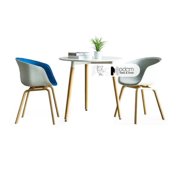 Ghế ăn nệm vải chân sắt giả gỗ HAY 2-F1