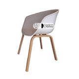 Ghế ăn nệm vải chân sắt giả gỗ HAY 2-F1