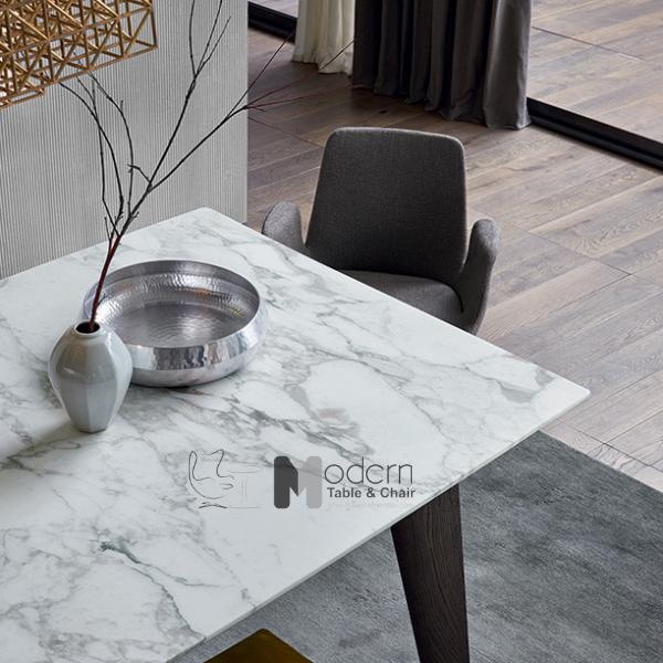 Bàn ăn chân gỗ mặt đá 1m6 Howard-16E