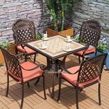 Ghế ăn nhôm đúc có tay vịn CC2015-A