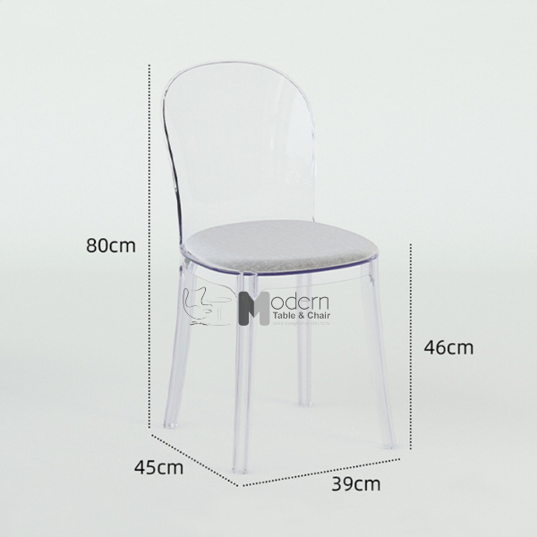 Ghế ăn cafe nhựa trong suốt ICE 2A-PC