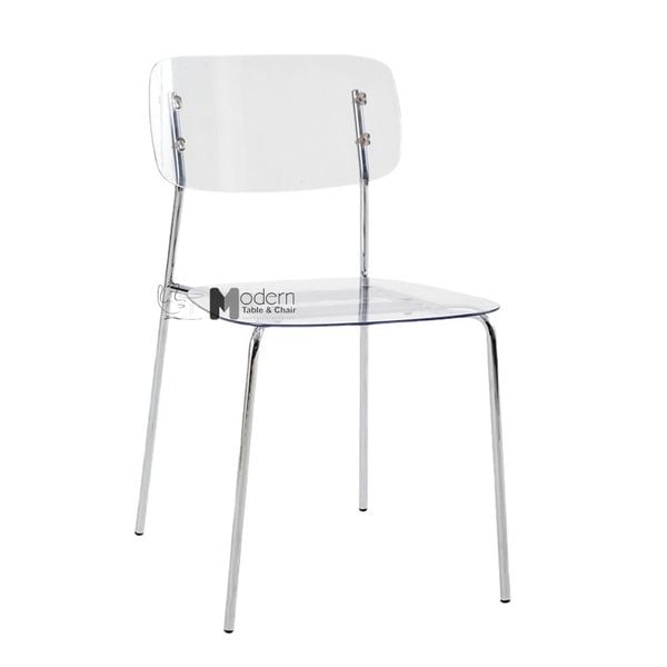 Ghế nhựa trong suốt chân thép ICE-PC