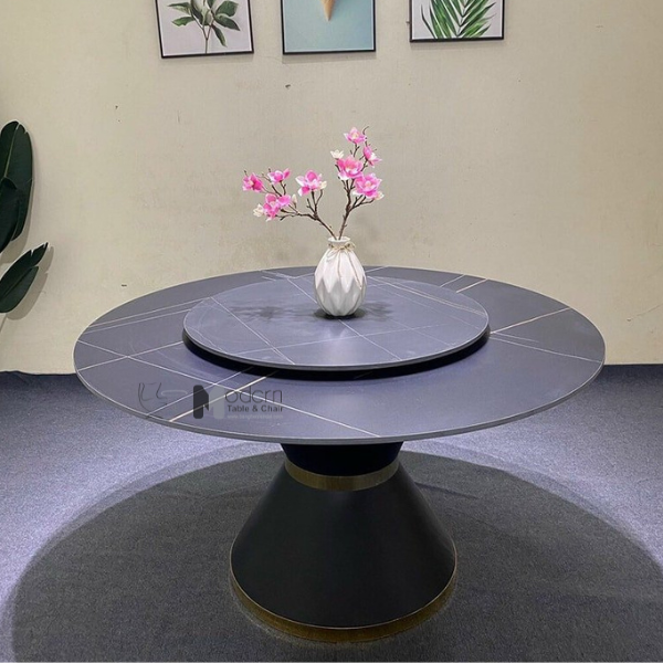 Bộ bàn ăn tròn xoay 6 ghế TN JUPITER 2A-135E_LUX 16A-P