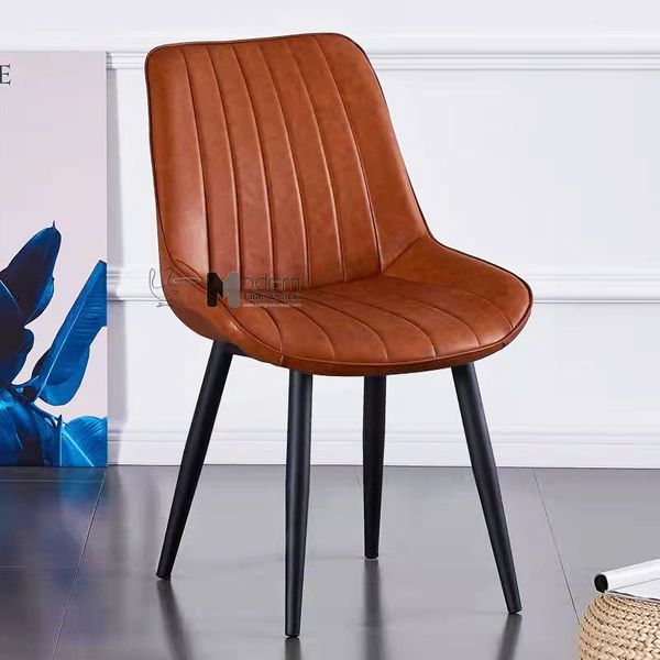 Ghế ăn nệm PVC sọc chân sắt LUX 29A-P