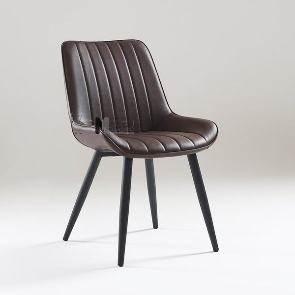 Ghế ăn nệm PVC sọc chân sắt LUX 29A-P