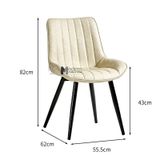 Ghế ăn nệm PVC sọc chân sắt LUX 29A-P